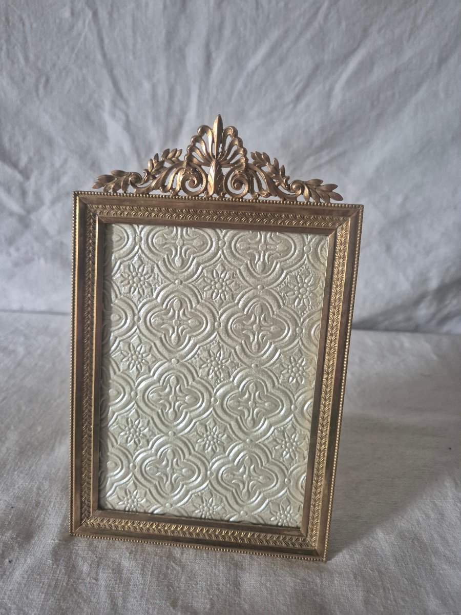 Gilded Bronze Photo Frame, Napoleon III Period, Album Format 19.5 X 12 Cm
