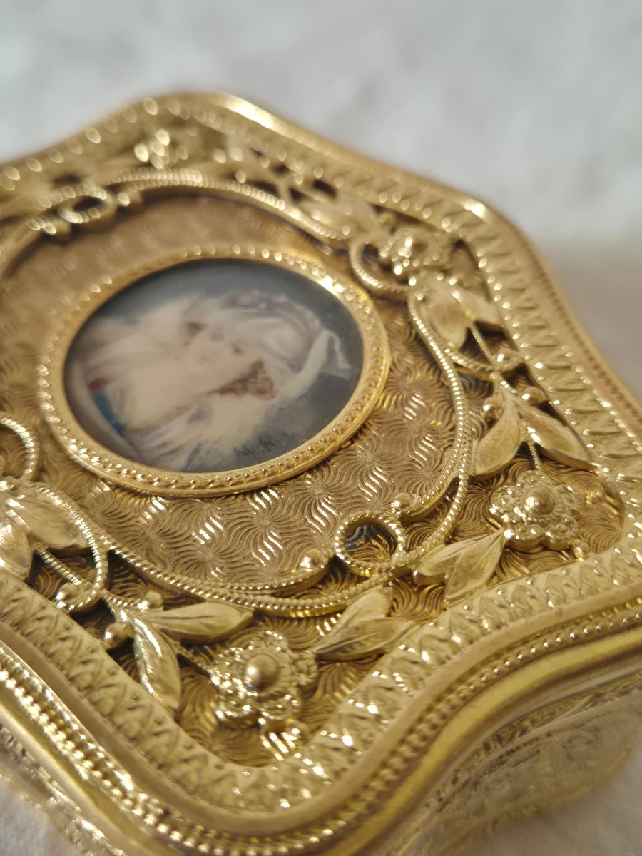 Napoleon III Jewelry Box In Pompom Bronze And Miniature-photo-3