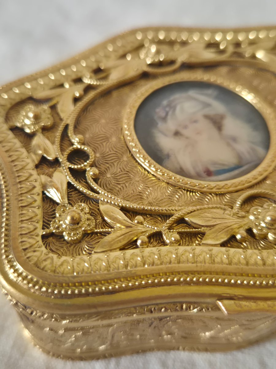Napoleon III Jewelry Box In Pompom Bronze And Miniature-photo-4