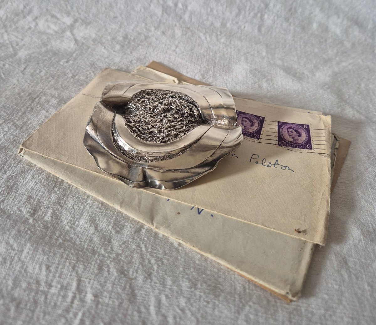 Silver-plated Metal Paperweight From 1975, Designed By Osa Scherdin For Christofle -photo-4