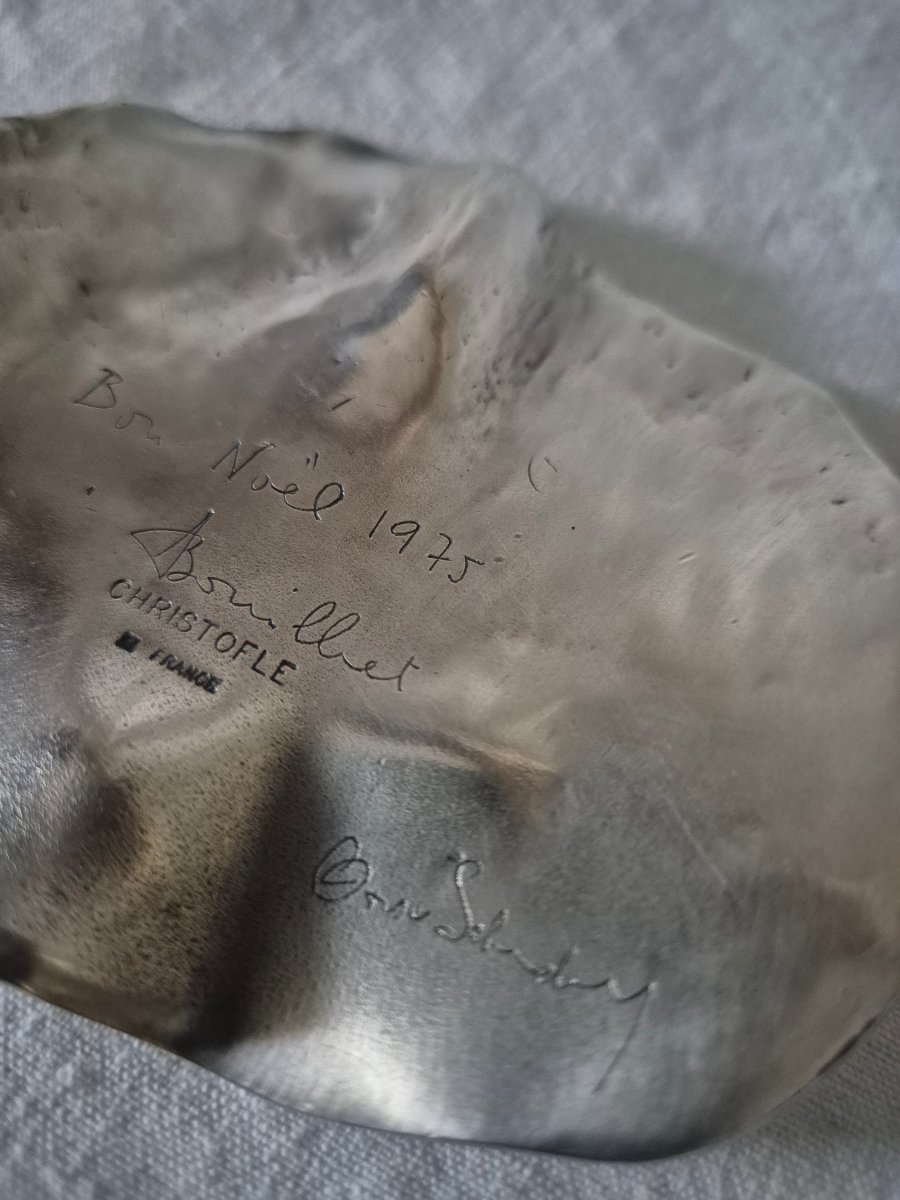 Silver-plated Metal Paperweight From 1975, Designed By Osa Scherdin For Christofle -photo-1