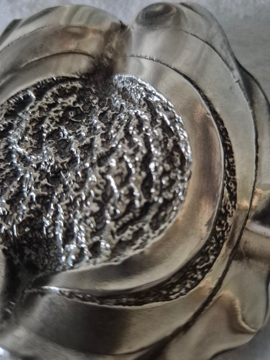 Silver-plated Metal Paperweight From 1975, Designed By Osa Scherdin For Christofle -photo-2