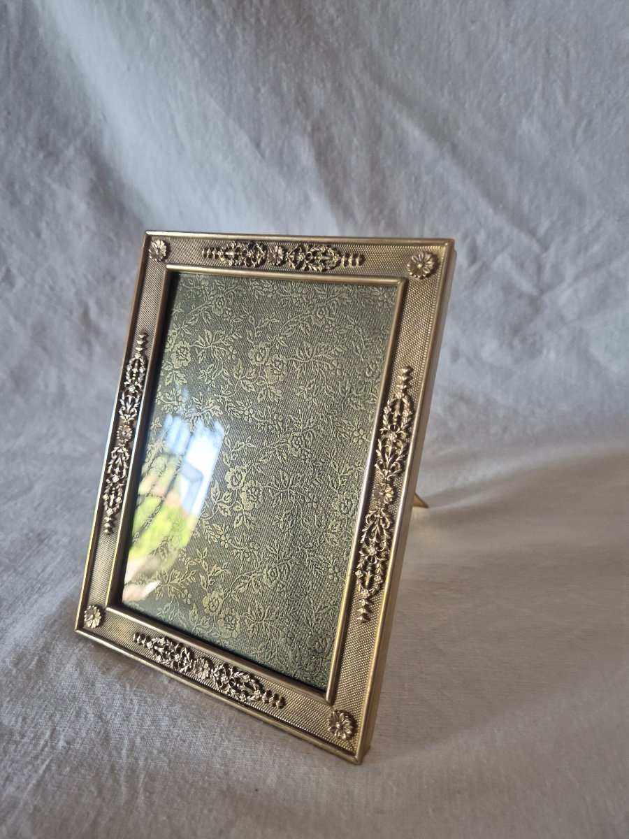 Cadre photo de style Empire en bronze doré du XIXème siècle -photo-3