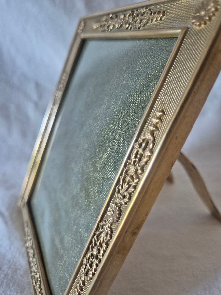 Cadre photo de style Empire en bronze doré du XIXème siècle -photo-4