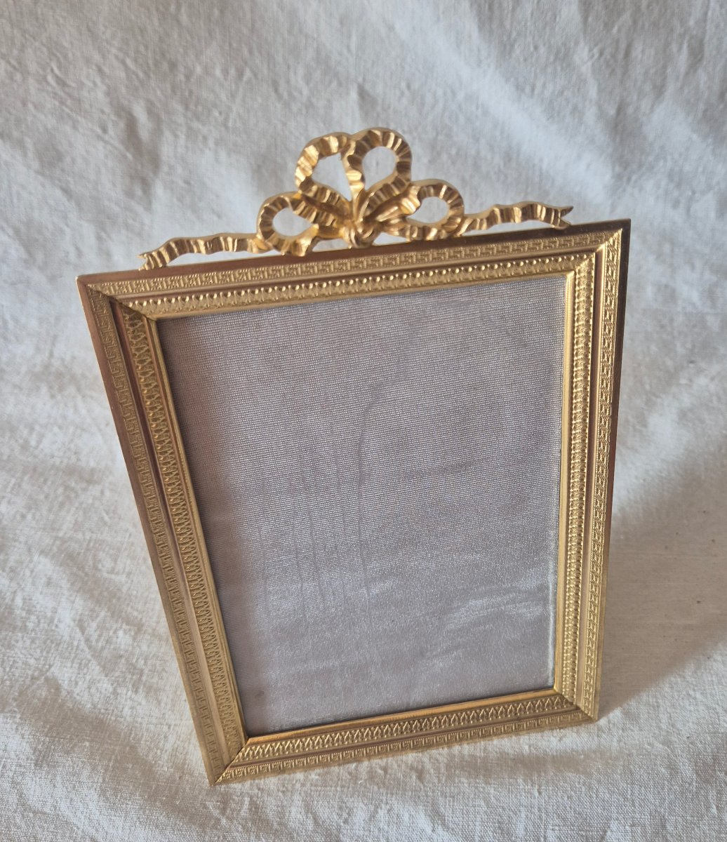 Cadre photo bronze doré Second Empire format album. -photo-4