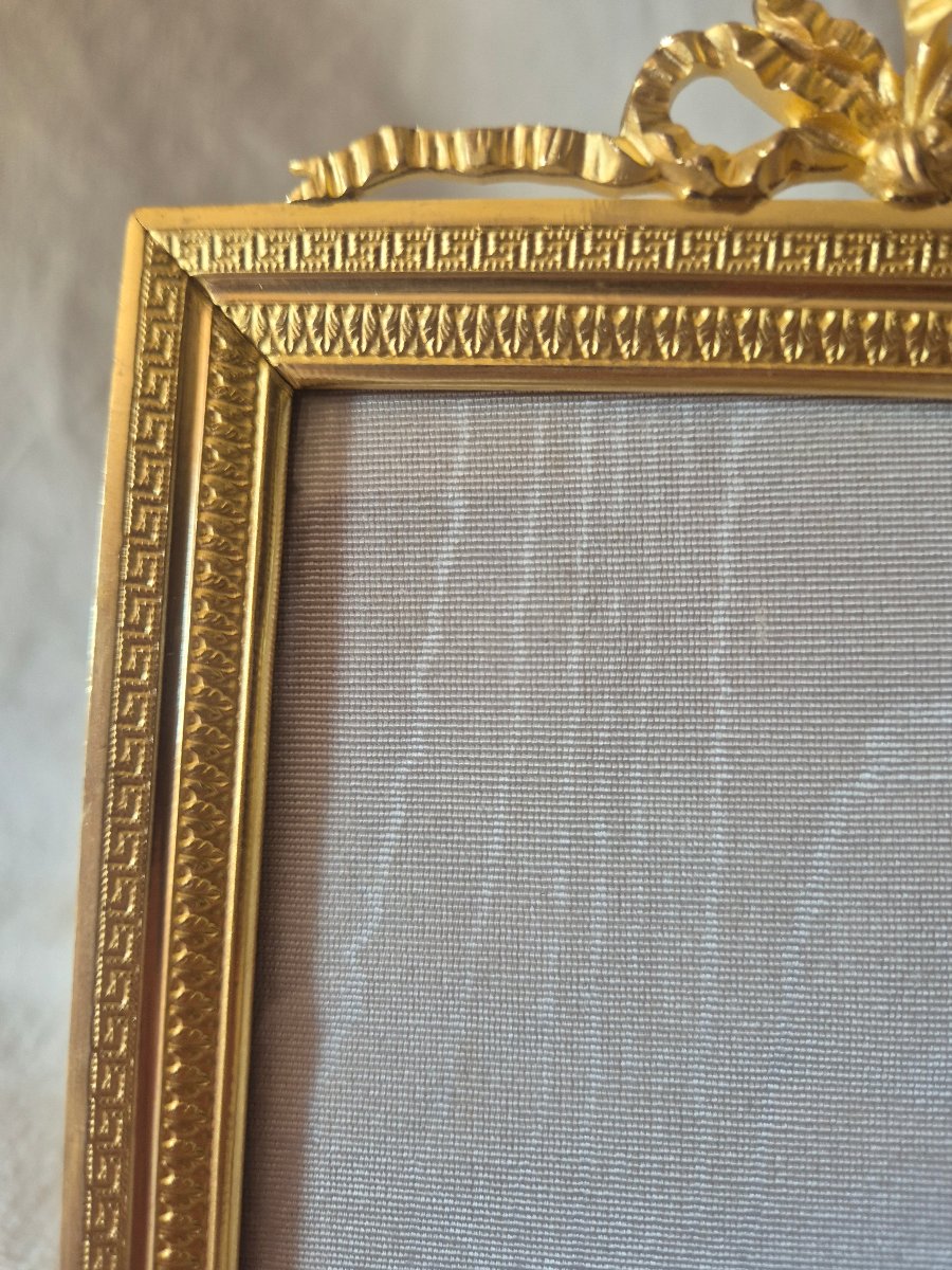 Cadre photo bronze doré Second Empire format album. -photo-1