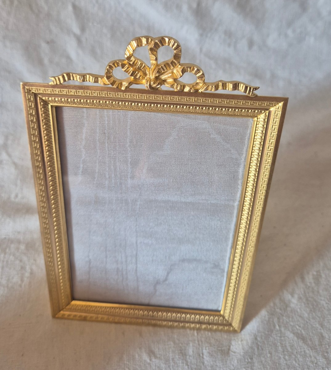 Cadre photo bronze doré Second Empire format album. -photo-2