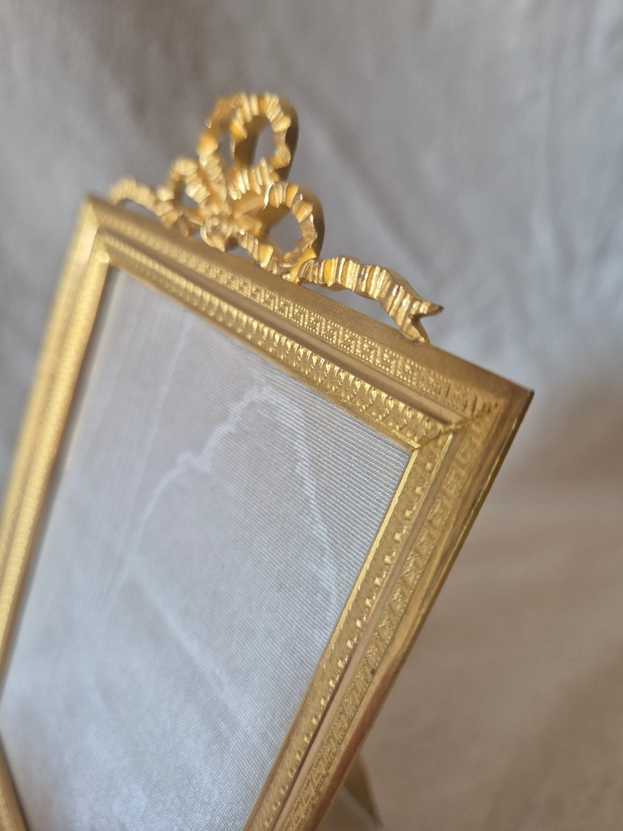 Cadre photo bronze doré Second Empire format album. -photo-4