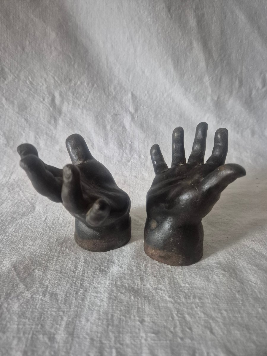 Set Of Two Cast-iron Children's Hands