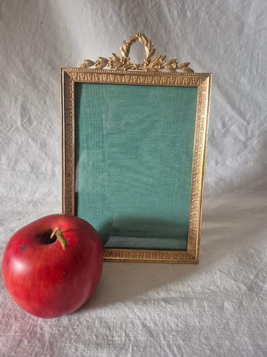 19th-century Gilt Bronze Photo Frame, Large Cabinet Size -photo-2