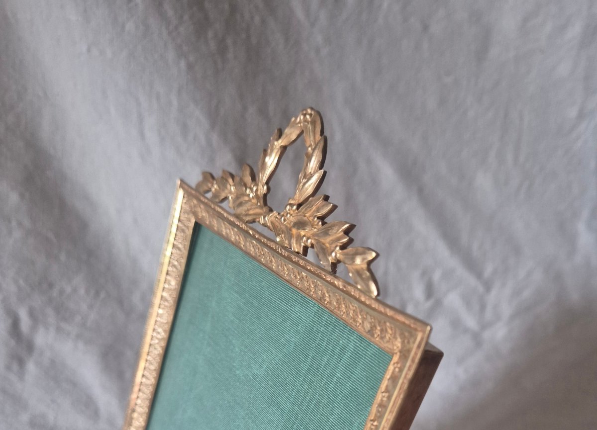 19th-century Gilt Bronze Photo Frame, Large Cabinet Size -photo-4