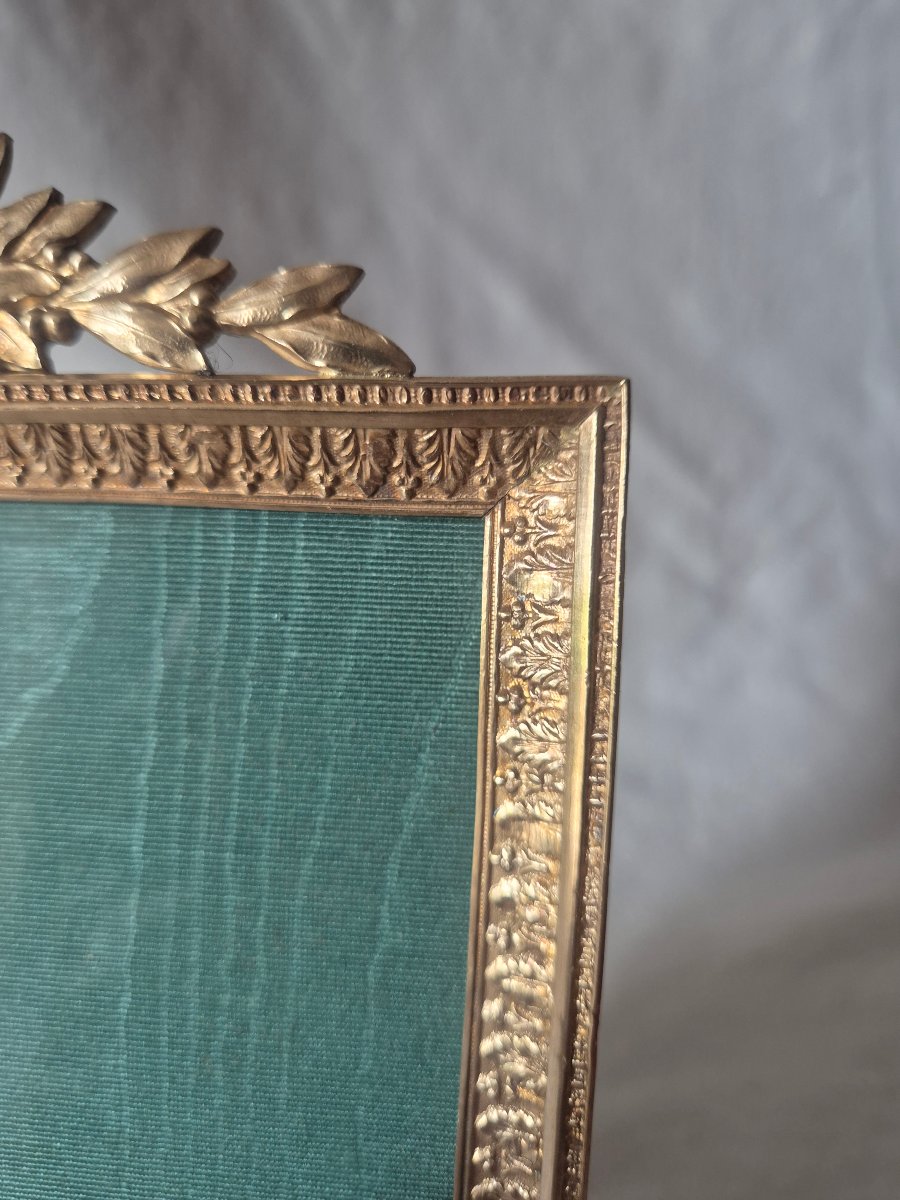 19th-century Gilt Bronze Photo Frame, Large Cabinet Size -photo-2