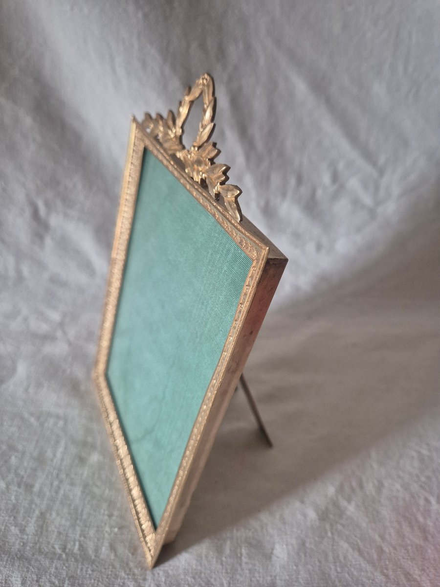 19th-century Gilt Bronze Photo Frame, Large Cabinet Size -photo-3