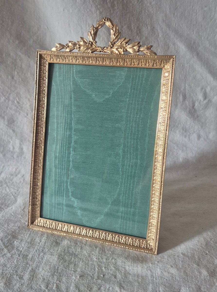 19th-century Gilt Bronze Photo Frame, Large Cabinet Size 