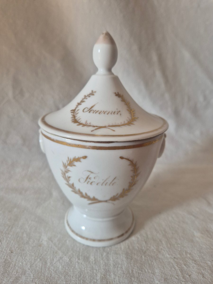 Empire-style Porcelain Jar With Lid, In The Romantic Style 