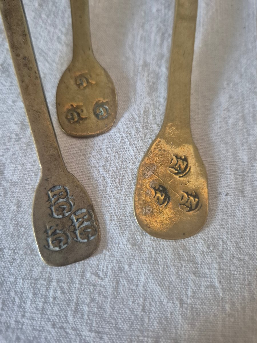 Set Of Eight 18th-century Convent Dining Spoons -photo-4