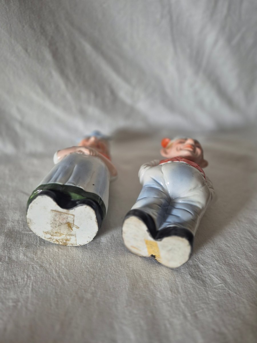 2 Anthropomorphic Bottles Depicting A Couple Of Simple-looking Farmers-photo-3