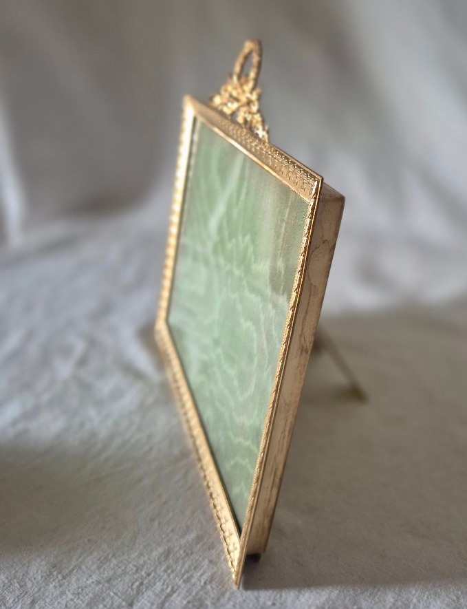 Second Empire-style Horizontal Photo Frame In Gilded Bronze -photo-3