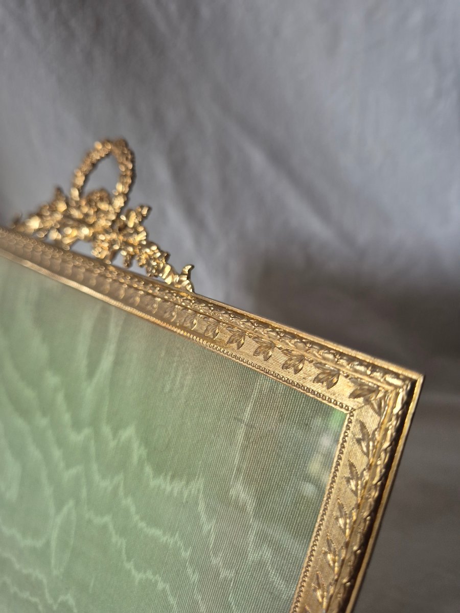 Second Empire-style Horizontal Photo Frame In Gilded Bronze -photo-1