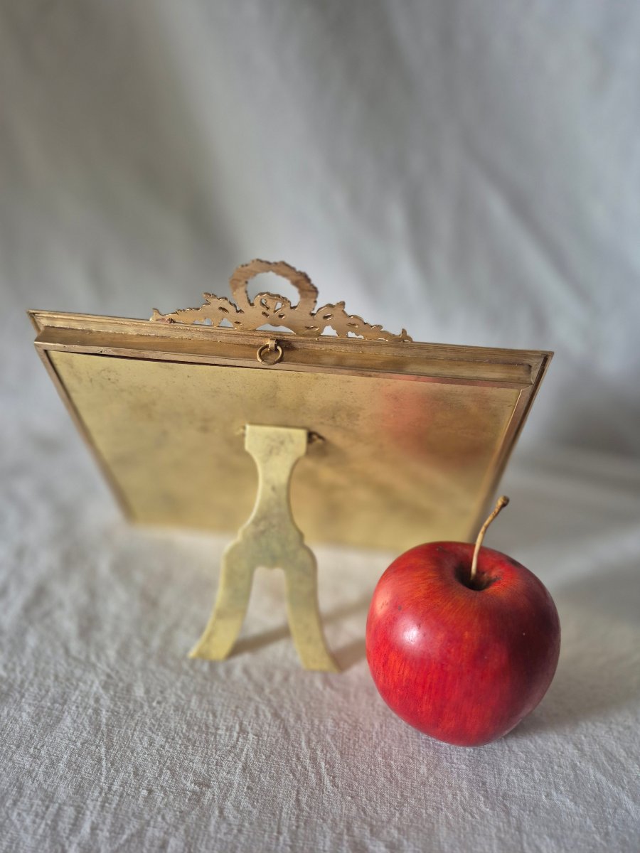 Second Empire-style Horizontal Photo Frame In Gilded Bronze -photo-3