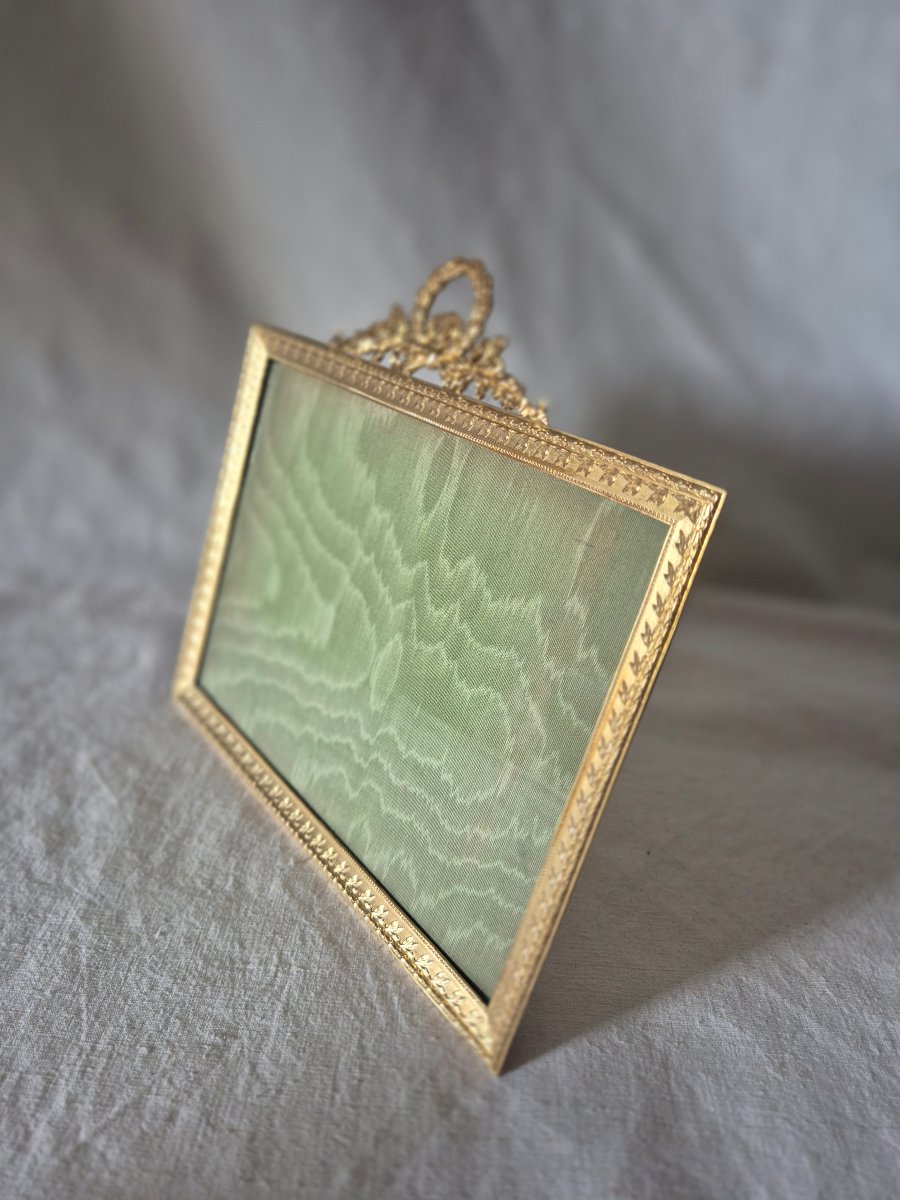 Second Empire-style Horizontal Photo Frame In Gilded Bronze -photo-4