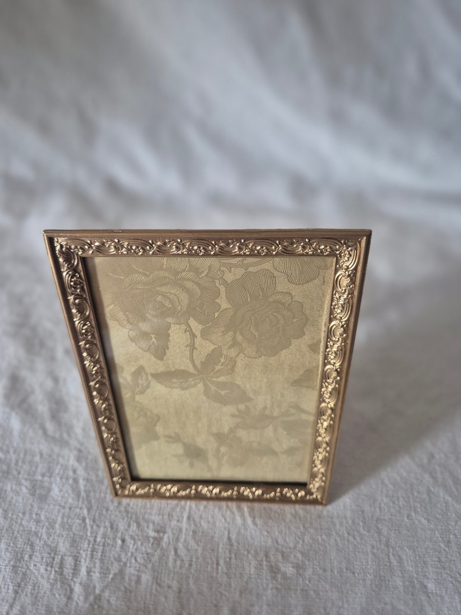 19th-century Album-sized Gilded Bronze Photo Frame -photo-3