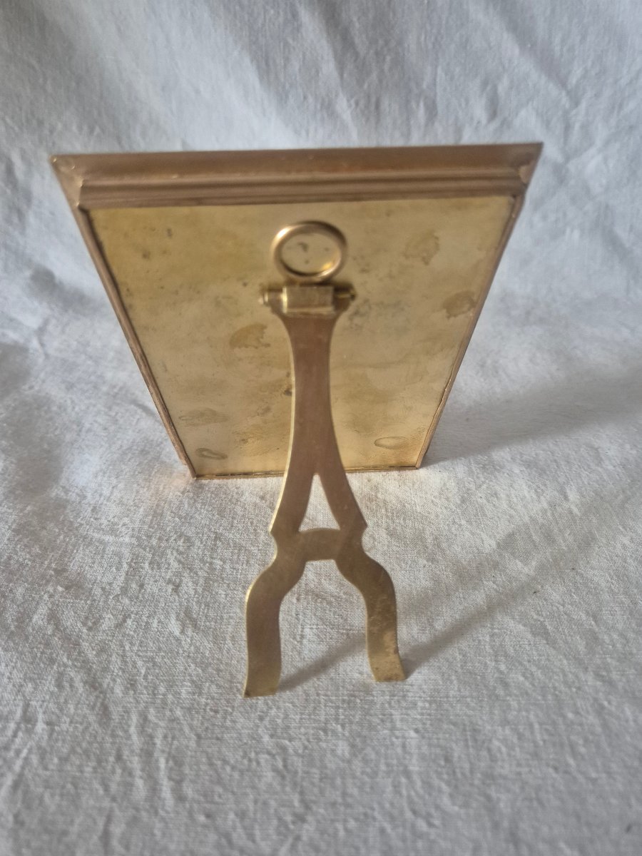 Late 19th-century Gilded Bronze Photo Frame, Business Card Size -photo-2