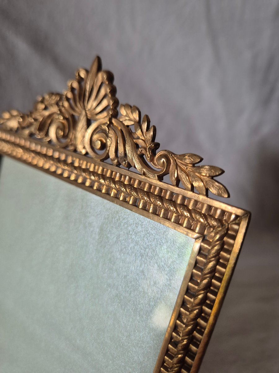 Cadre photo bronze doré style Directoire de la fin du XIXème siècle -photo-2