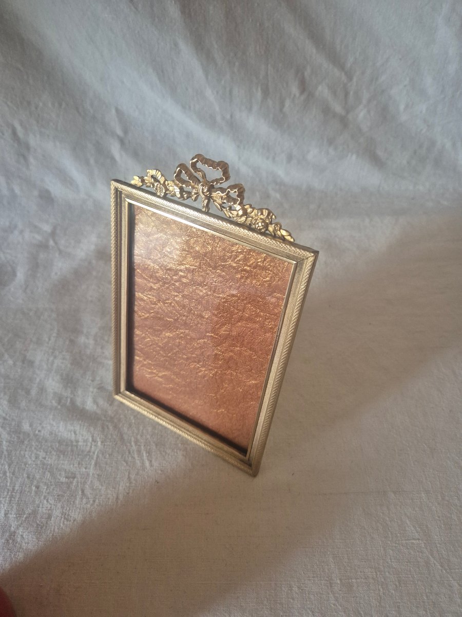 19th-century Album-sized Gilded Bronze Picture Frame -photo-3