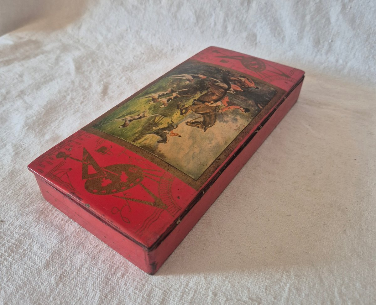 Double-compartment School Pencil Case Featuring A "chasse à La Courre" Theme-photo-4