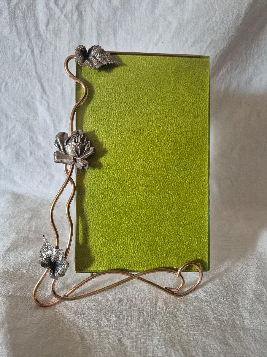 Large Art Nouveau-style Rose-patterned Cabinet-sized Frame 