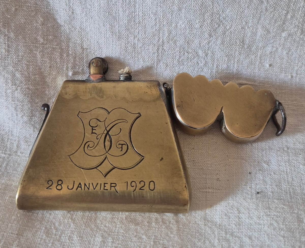 World War I Soldier's Lighter Pouch Dated January 28, 1920-photo-4