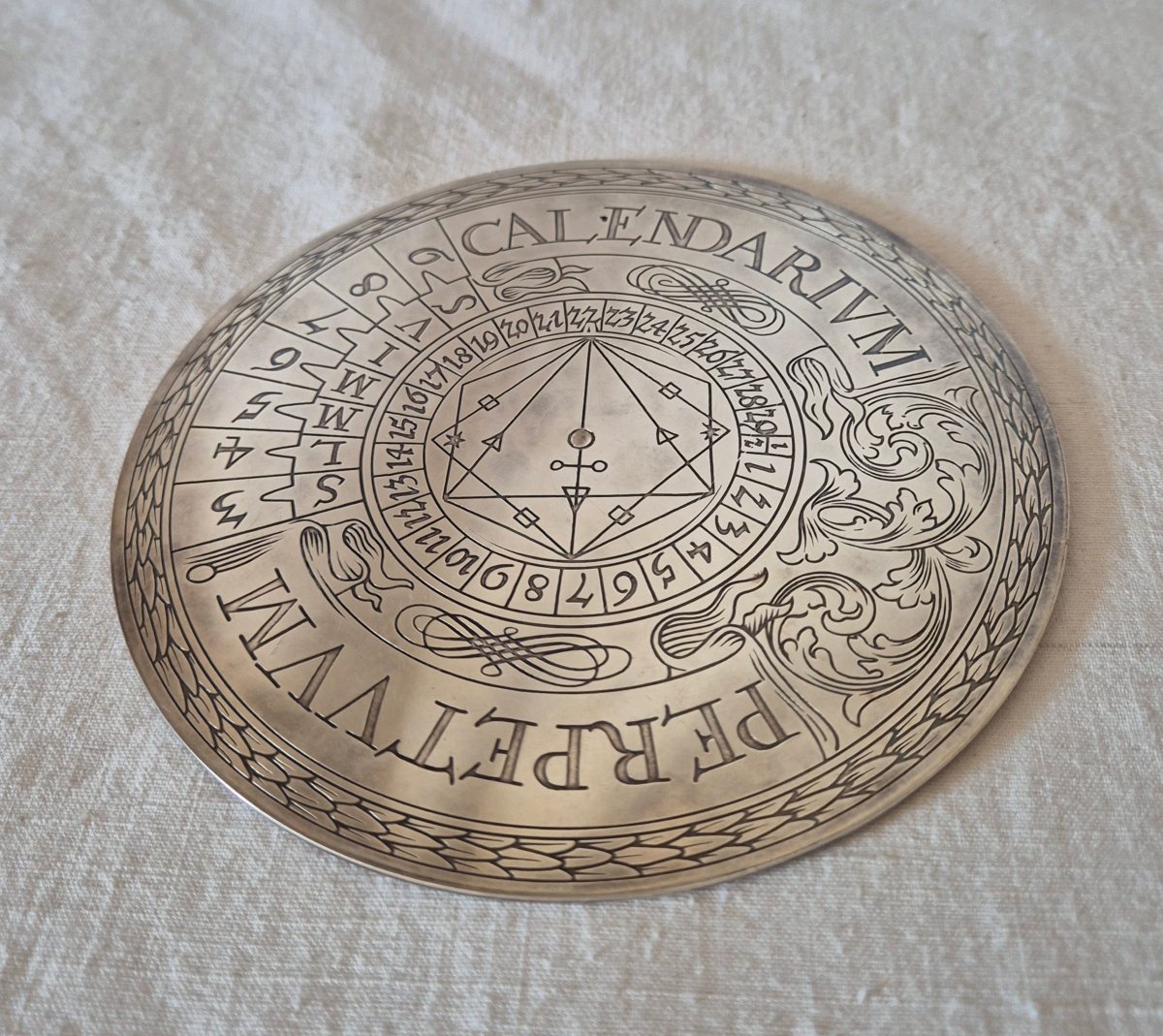 1989 Perpetual Calendar By Christofle, Made Of Silver-plated Metal -photo-3