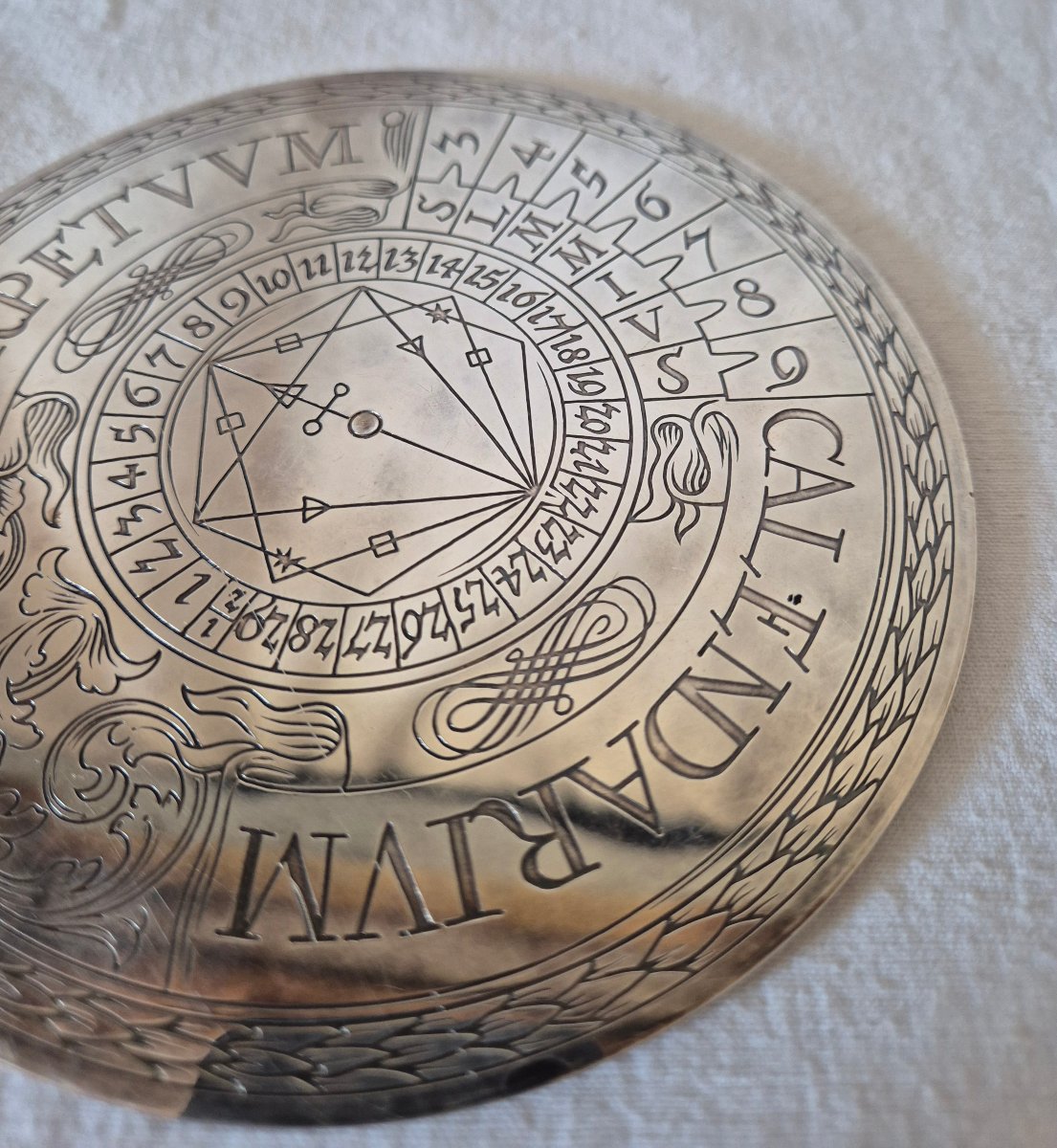 1989 Perpetual Calendar By Christofle, Made Of Silver-plated Metal -photo-2