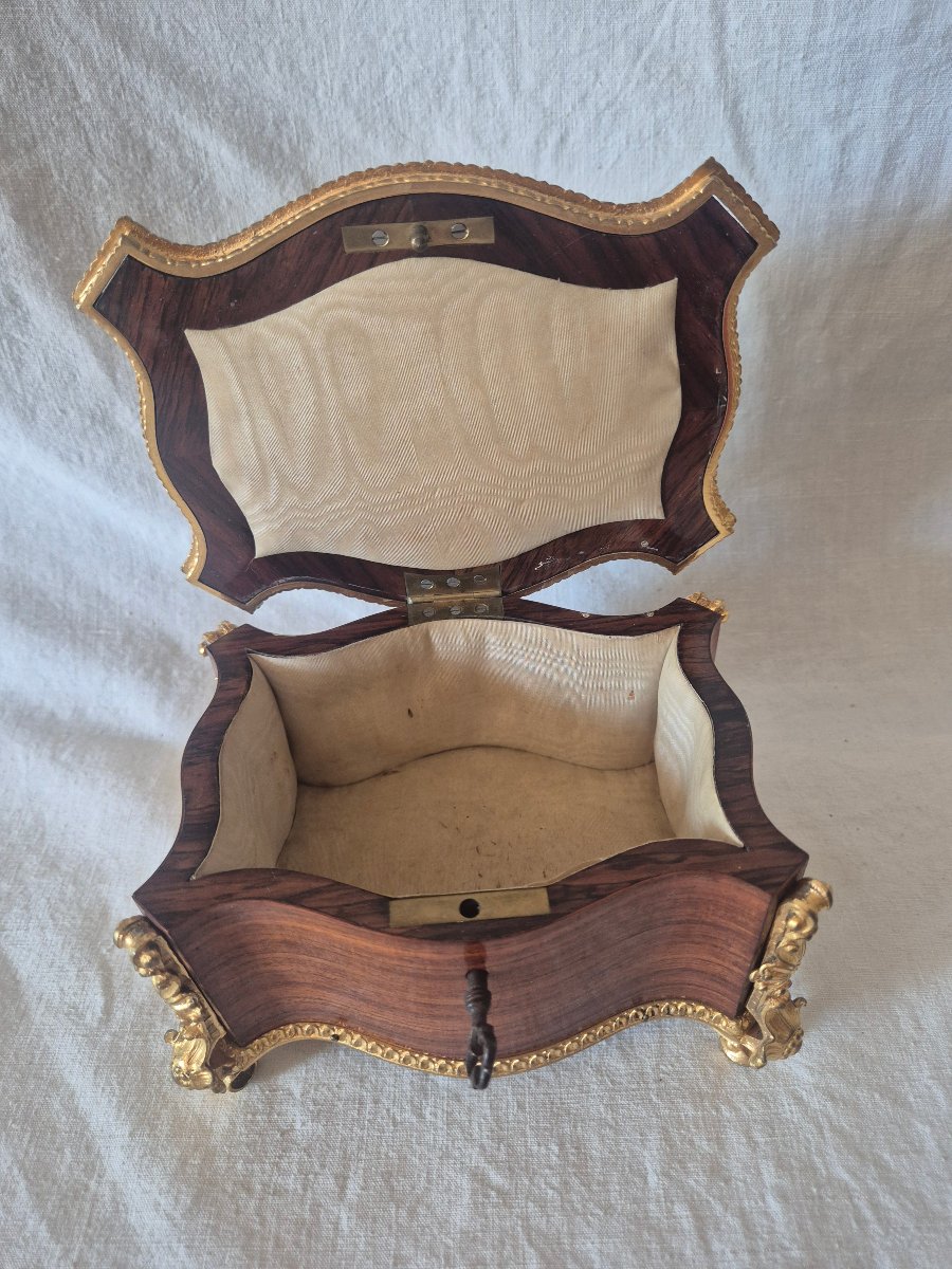 Exquisite Rosewood And Bronze Box With An Early 19th-century Enameled Porcelain Medallion -photo-4