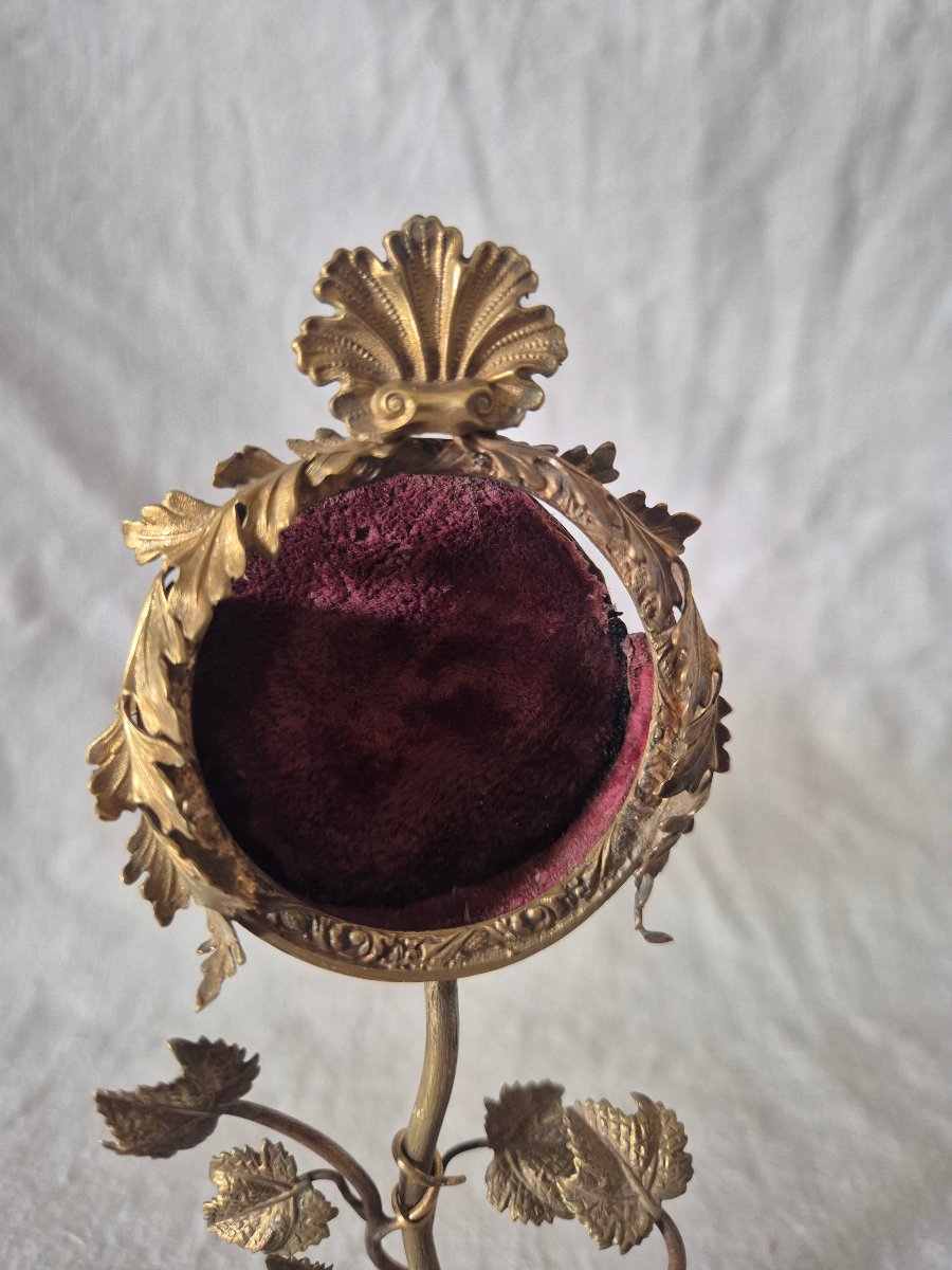 Napoleon III-style Bronze Pomponne And Romantic Porcelain Watch Stand -photo-2
