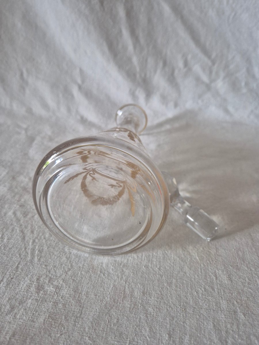 19th-century Baccarat Table Decanter With Gilded Enamel Decoration -photo-5
