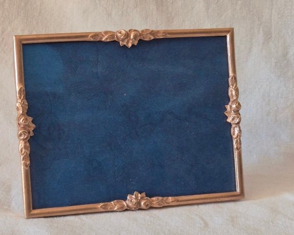 Horizontal Photo Frame In Gilded Bronze With Floral Decorations, Dating From The Late 19th Century -photo-3