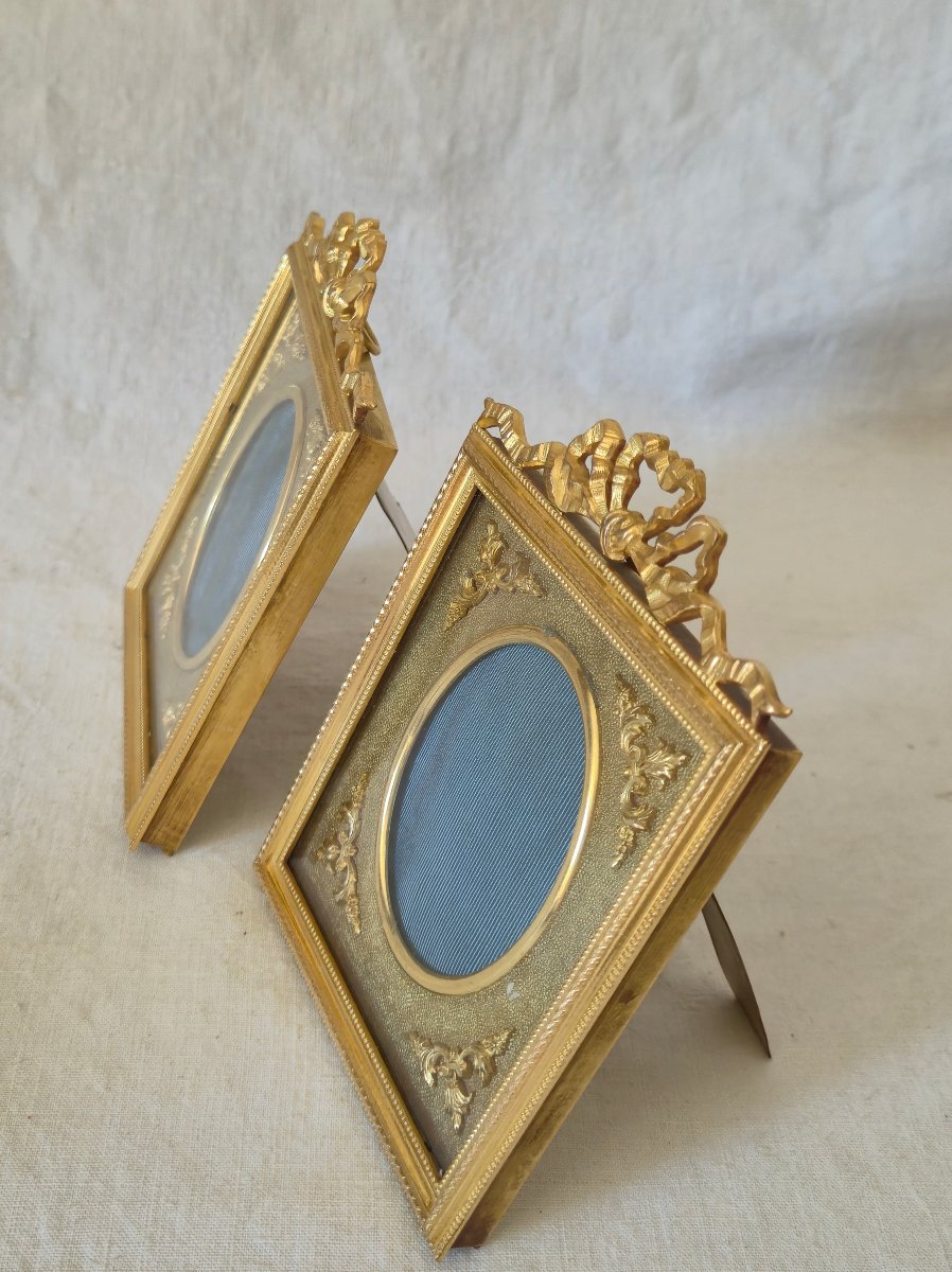 Pair Of Gilded Bronze Frames From The Late 19th Century In The Louis XVI Style -photo-4