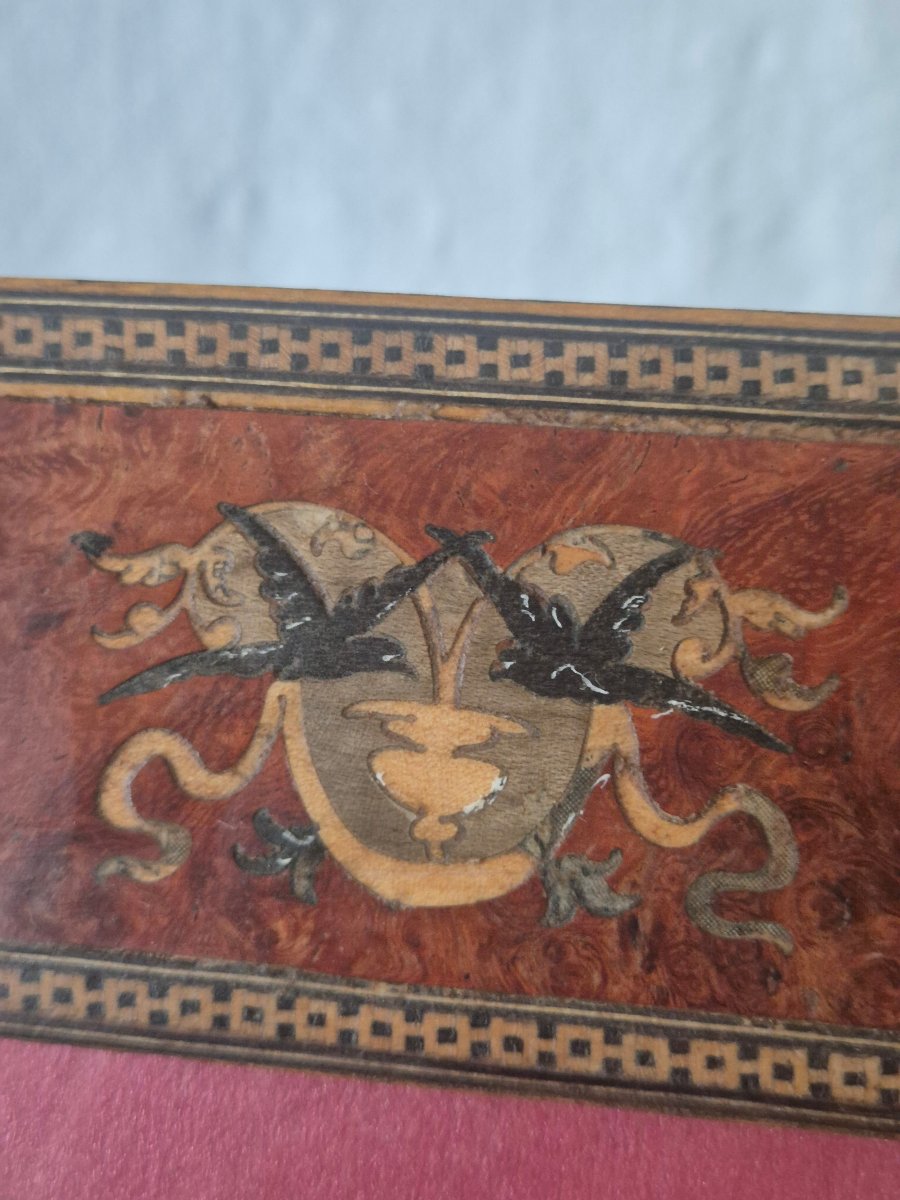 19th-century Renaissance-style Sorrento Marquetry Frame Made Of Various Types Of Wood-photo-1