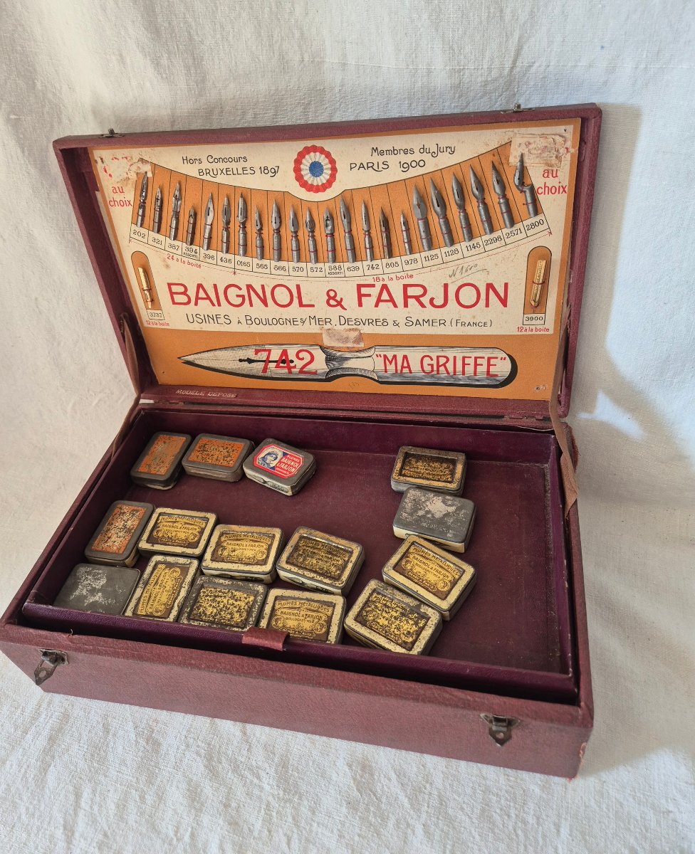 Baignol &amp; Farjon Pen Nib Store Display Case, Circa 1900-photo-2