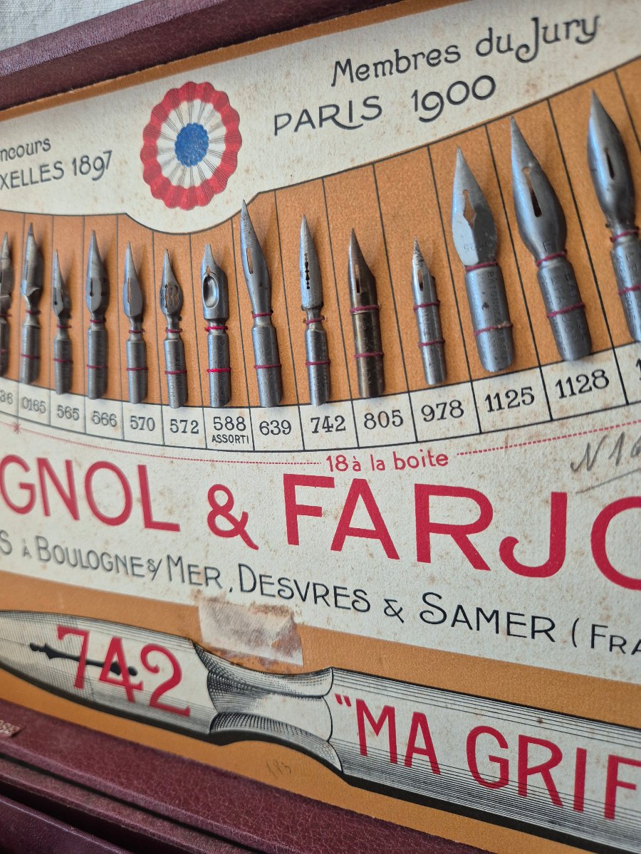 Baignol &amp; Farjon Pen Nib Store Display Case, Circa 1900-photo-4