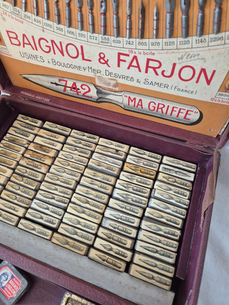 Baignol &amp; Farjon Pen Nib Store Display Case, Circa 1900-photo-2