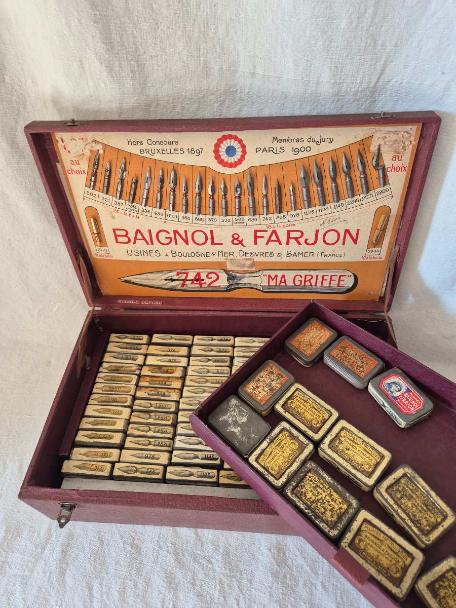 Baignol &amp; Farjon Pen Nib Store Display Case, Circa 1900
