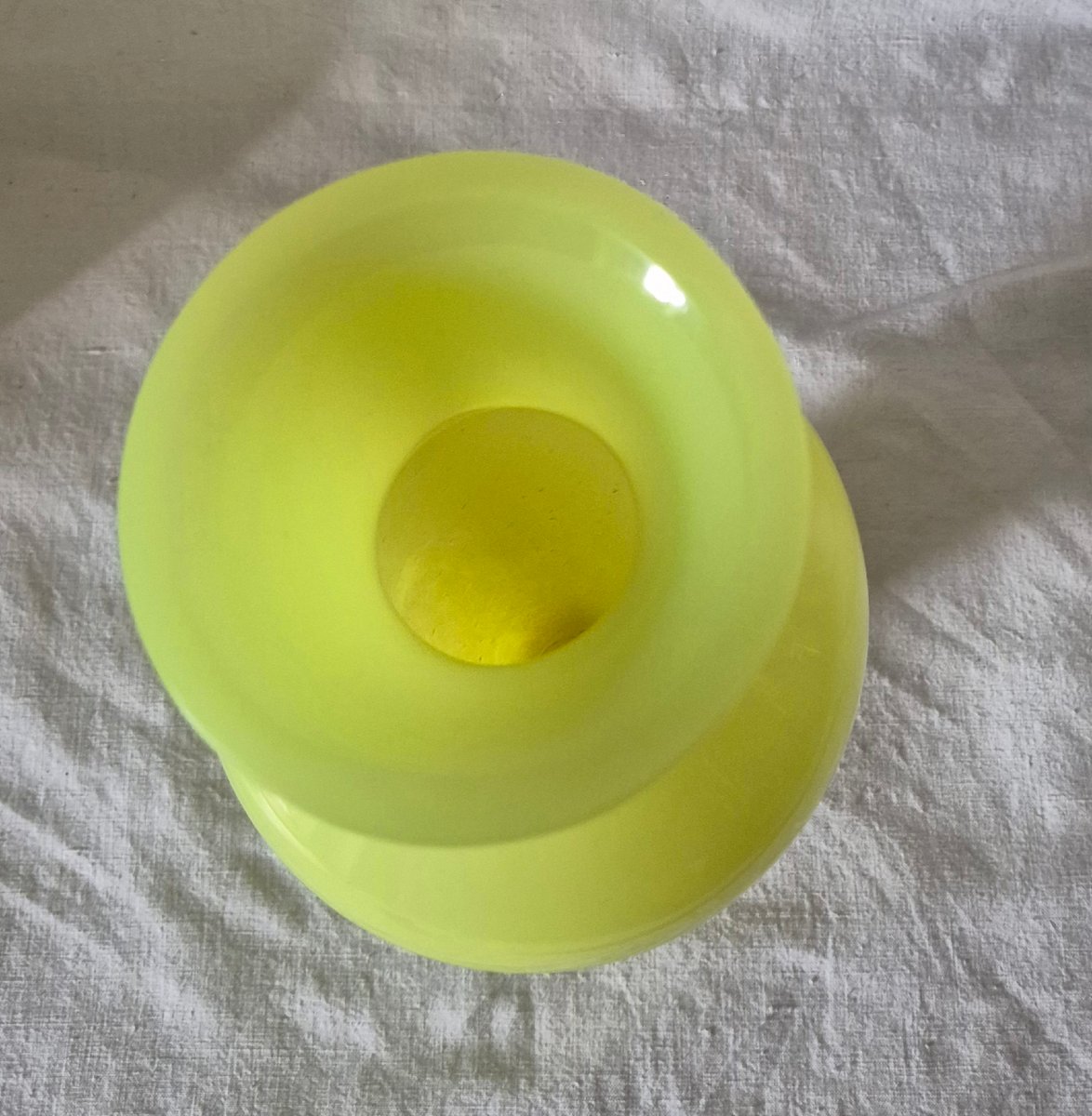 19th-century Yellow “ouraline” Opaline Baluster Vase -photo-3