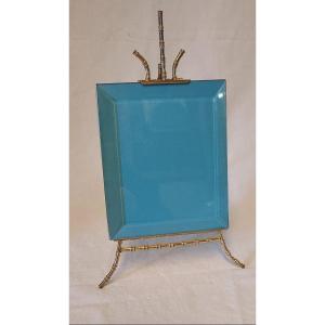 Photo Holder Frame Easel In Gilt Bronze Bamboo Style Circa 1900