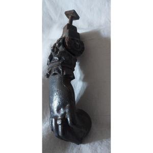 Hand Cast Iron Door Knocker From South West France From The 19th Century 