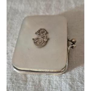 Mother-of-pearl Purse With Silver "g" Lettering 