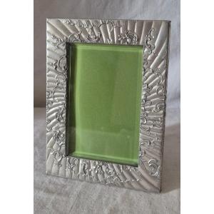 Louis XV Baroque Style Silver Photo Frame By Gustave Marmus