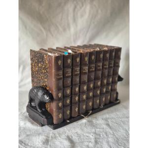 Serre livres Ours Forêt Noire en bois sculpté du XIXème siècle 